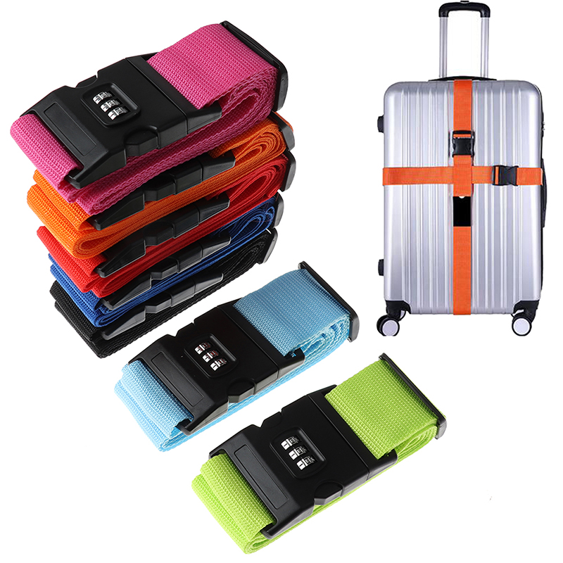 Luggage Strap Belt - 2M Rainbow Password Lock Packing Luggage