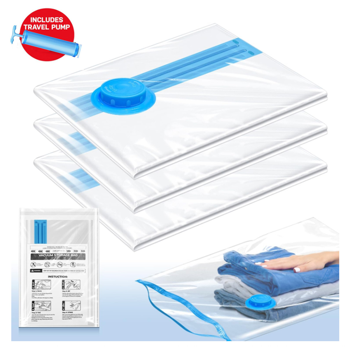 Travel Accessories In Store - 3PCS Vacuum Bag With Valve or