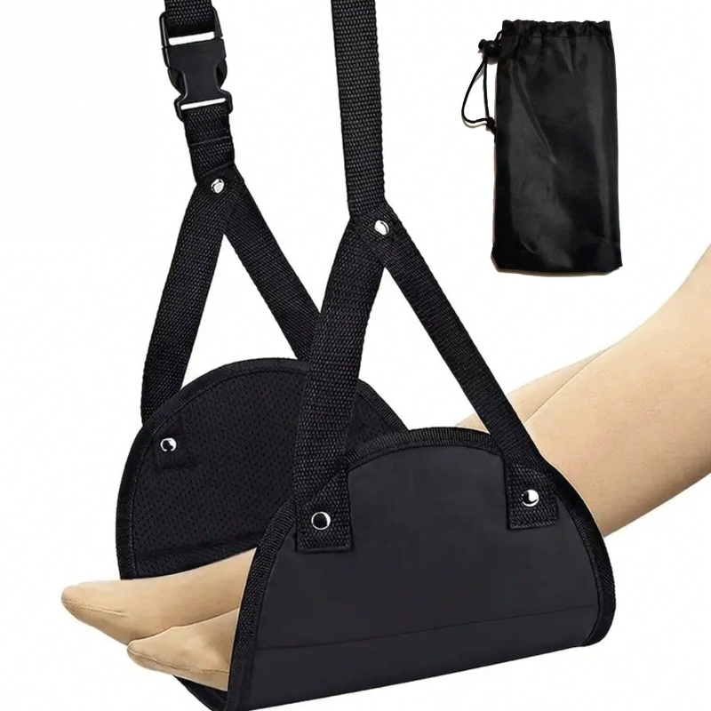 Travel Accessories In Train - Portable Adjustable Footrest Hammock for Airplane