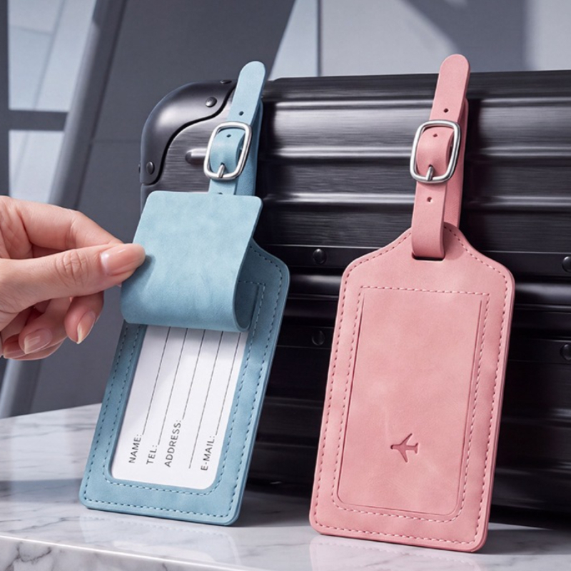 Travel Accessories Bag For Women - 1PC PU Leather Luggage Tag Women