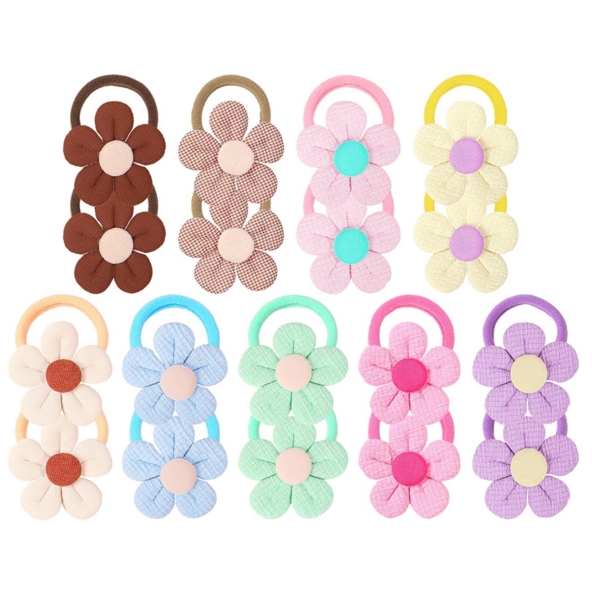 Travel Accessories With Kids - 18pcs Sunflower Hair Ties Kids Girls