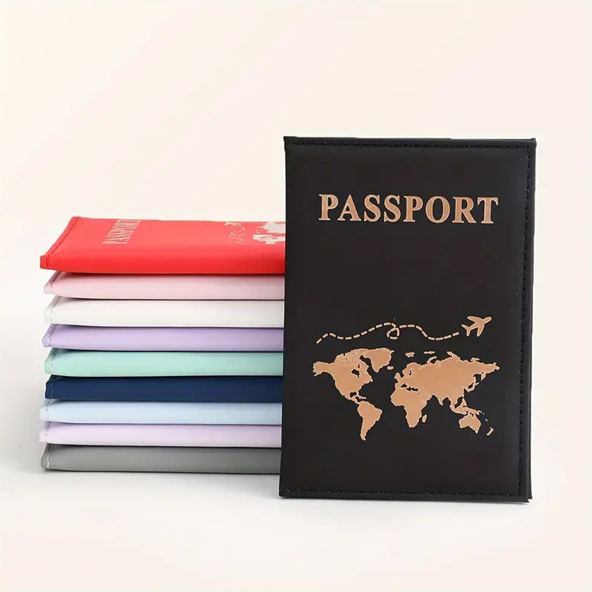 Travel Accessories In Store - World Map Pattern Passport Holder, Custom