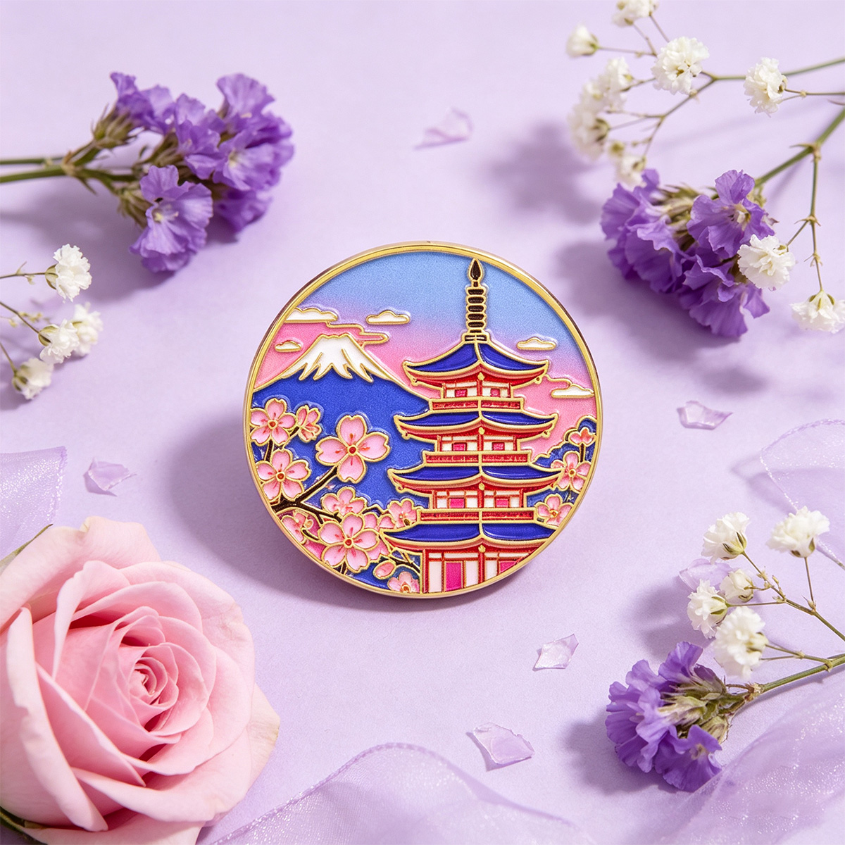 Japanese Cherry Blossom Enamel - Travel Accessories Jewelry review and price