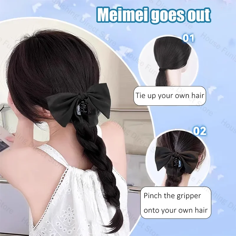 NEW Claw Clip Bow Wig Ponytail - Travel Accessories For Elderly review and price