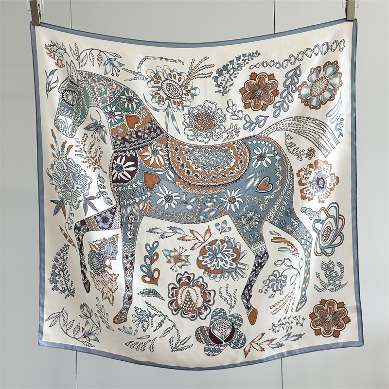 Horse Print Women 90CM Bandana - Travel Accessories Bag For Women review and price