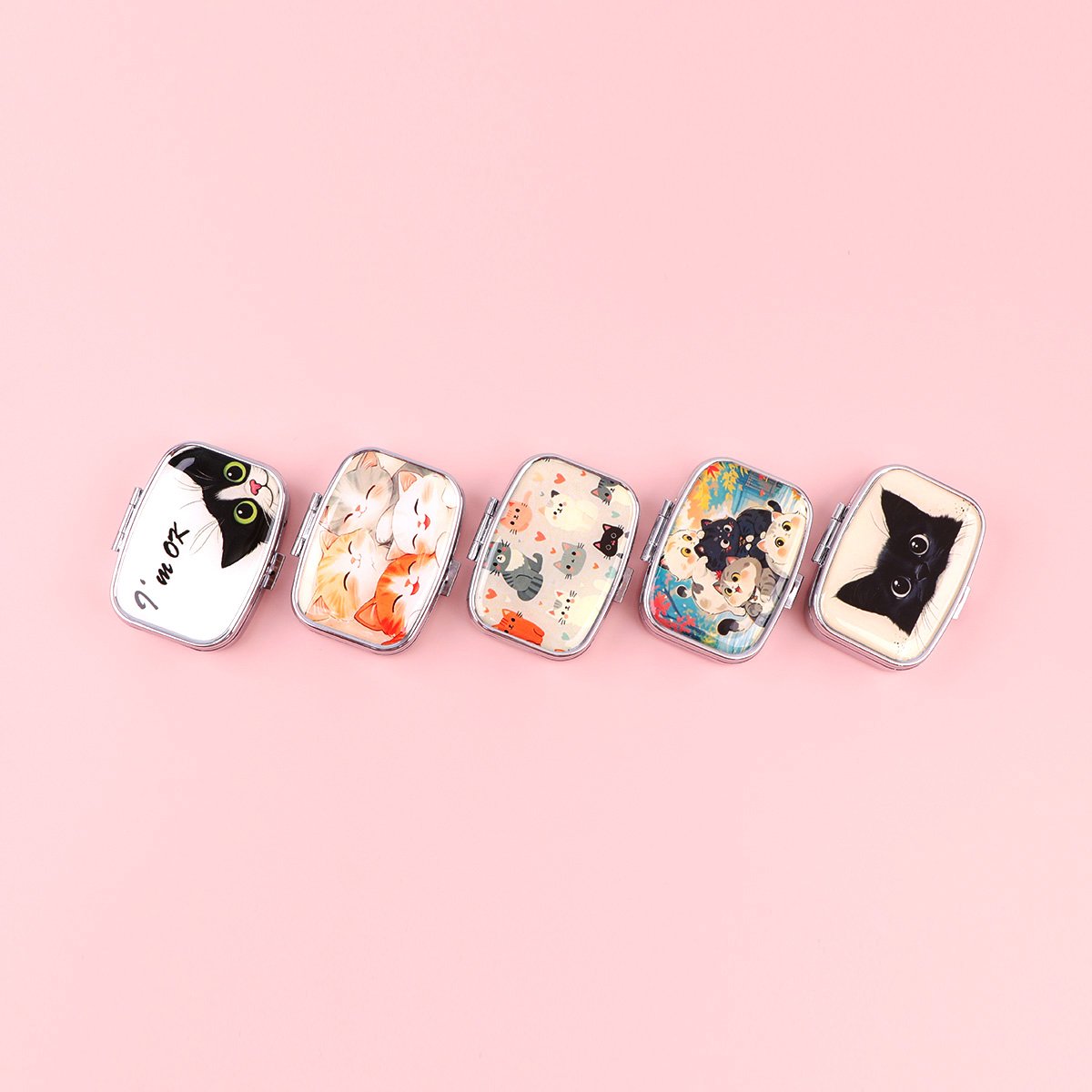 Black Cat Pill Boxes Cartoon A - Travel Accessories Jewelry review and price