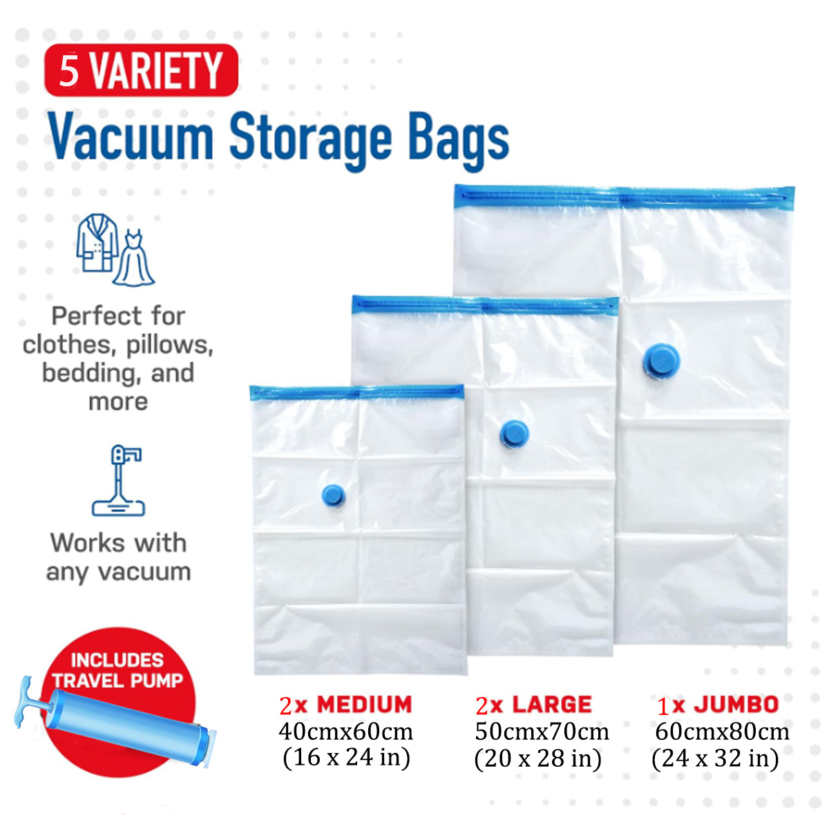 3PCS Vacuum Bag With Valve or  - Travel Accessories In Store review and price