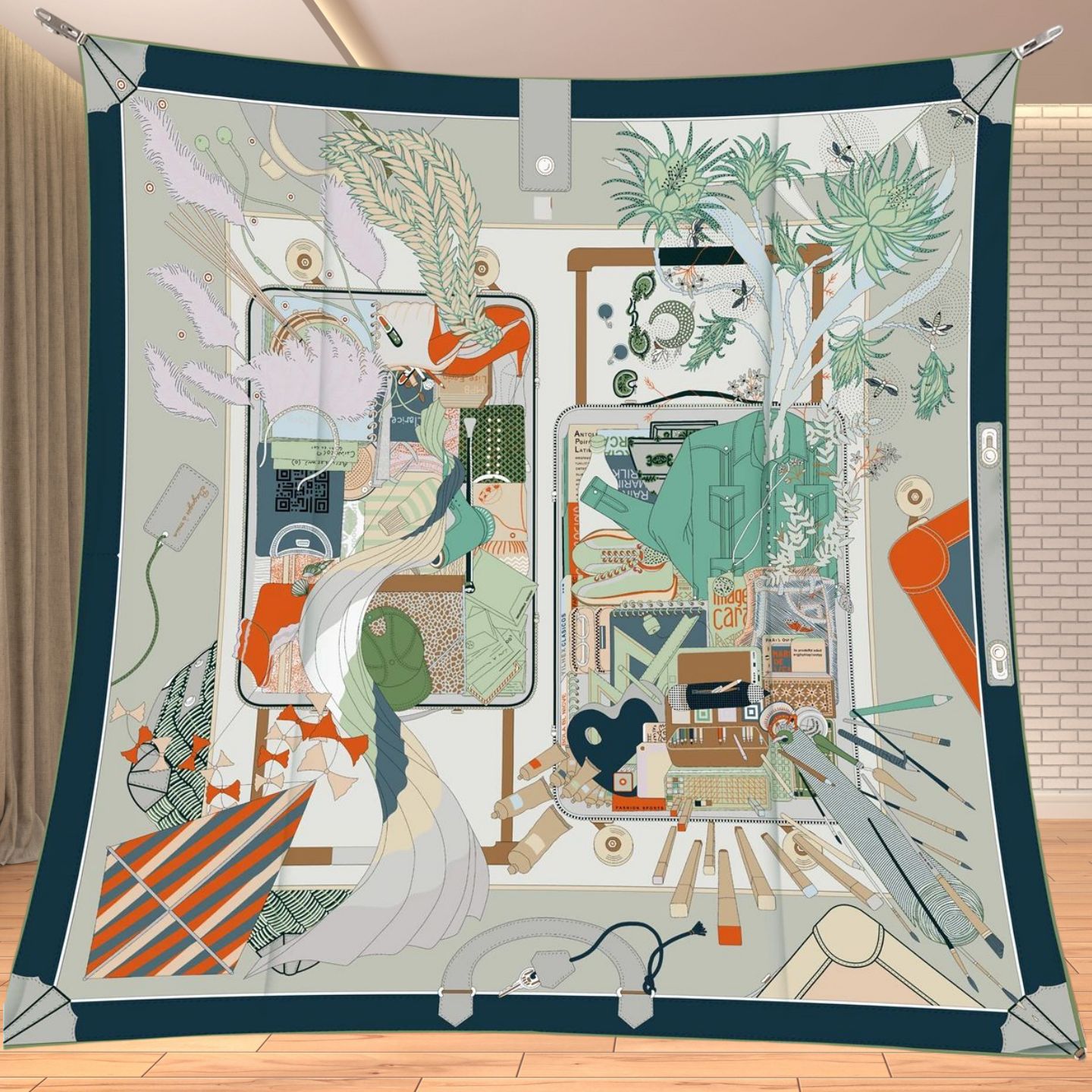 90cm Twill Silk Like Square Sc - Travel Accessories For Elderly review and price