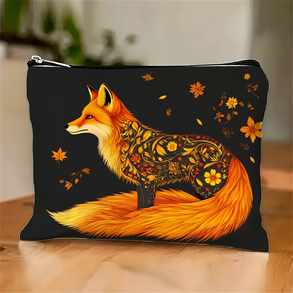 A Fox and Floral Pattern Makeu - Travel Accessories Jewelry review and price