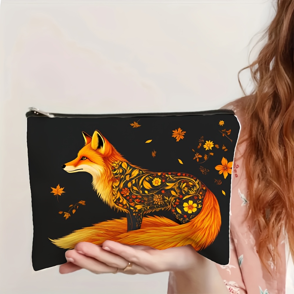 A Fox and Floral Pattern Makeu - Travel Accessories Jewelry review and price