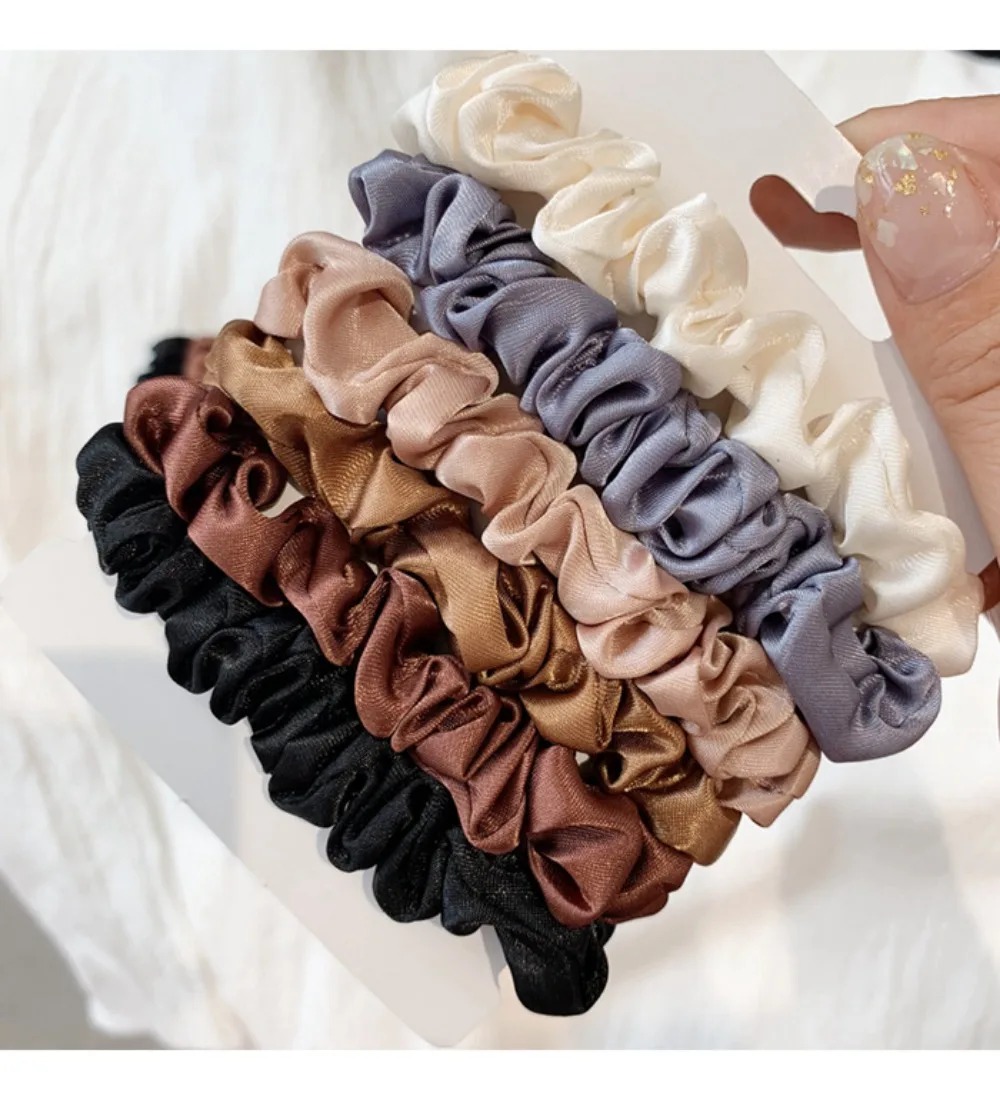 6Pcs Soft Satin Hair Scrunchie - Travel Accessories For Elderly review and price
