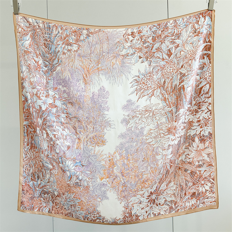 Soft Silk Scarf Women Square B - Travel Accessories Bag For Women review and price