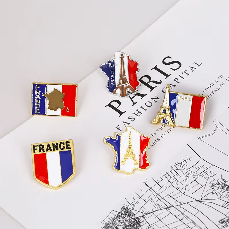France Flag Enamel Pins Eiffel - Travel Accessories Jewelry review and price