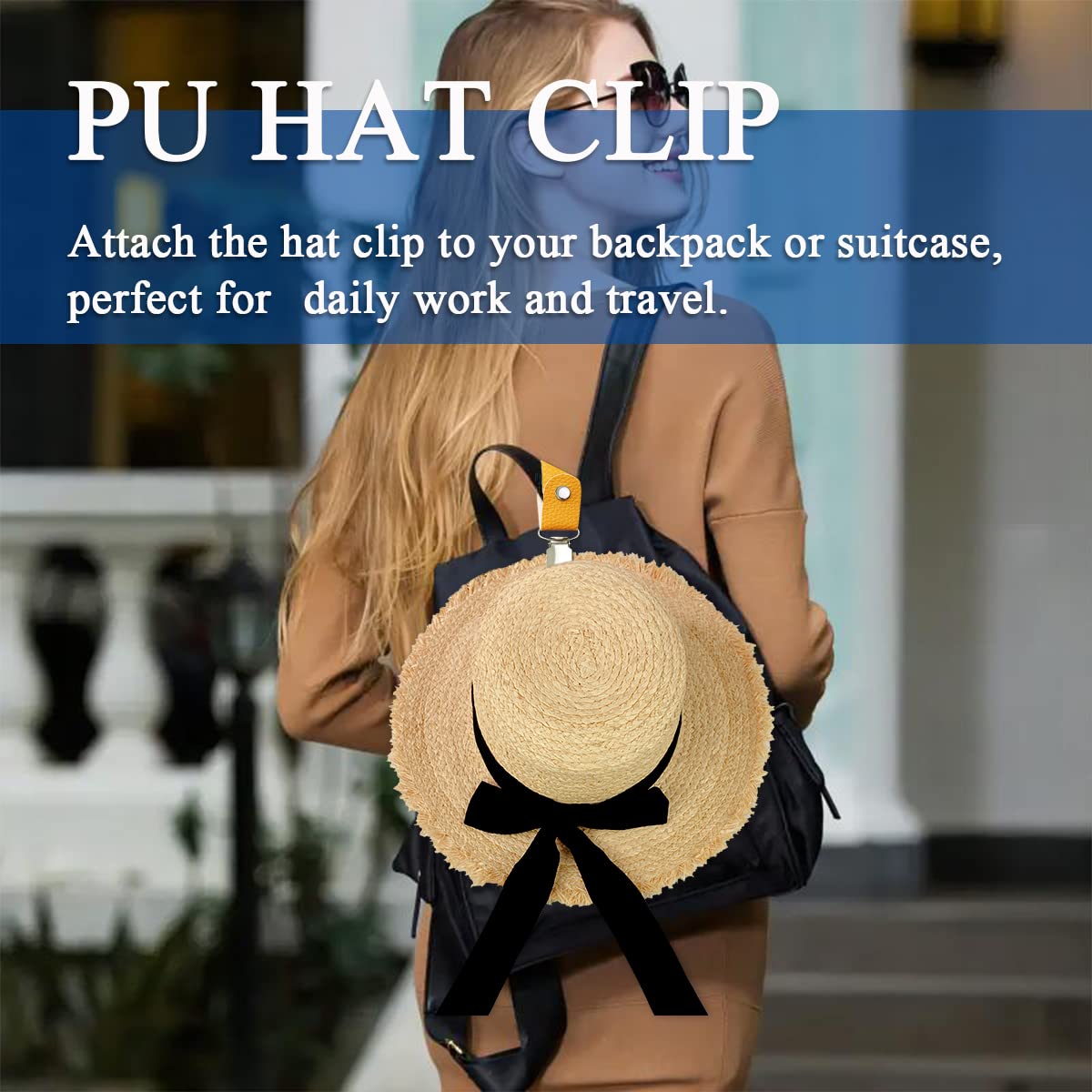 PU Leather Hat Clip for Travel - Travel Accessories Bag For Women review and price
